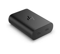 HP Cargador para portátil USB-C GAN de 65 W (Tamaño Compacto, Carga Rápida, Dos Puertos USB-C) Negro