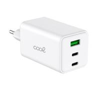 Cargador de red COOL GaN 100W 3 puertos 2x USB-C + 1x USB carga ultrarrápida