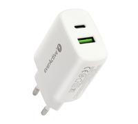 Cargador de red everactive sc-370q con usb qc3.0 y usb-c pd pps 25w