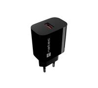 Cargador de red natec ribera 1x usb-a 18w negro