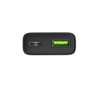 Cargador de red natec ribera gan slim 1× usb-a + 1× usb-c 20w negro