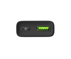 Cargador de red natec ribera gan slim 1× usb-a + 1× usb-c 20w negro