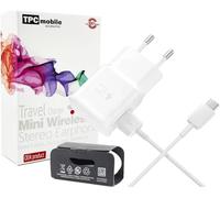 Cargador de Red Rápido 15W USB Tipo C (USB-C) para Samsung Galaxy Tab A8 2021, Galaxy Tab A9, A9+, A14, Galaxy Tab A7 2022, A04, A04s, A13, Galaxy Tab S6 Lite 2022, A13, A03, A03s, Z Flip3 (TA200EWE)