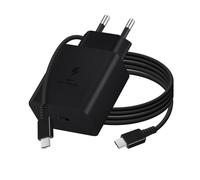 Cargador de red ultrarrápido SAMSUNG 45W + CBL USB C Negro