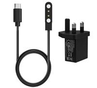 Cargador de reloj inteligente de 2 pines de 4 mm compatible con Reflex Active Radley Series 20 Yamaha SW022, Ticwatch GTX, AGPTEK LW11, Xiaomi Haylou RT LSO5S, cable de carga magnético para reloj