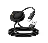 Cargador de Reloj USB C Compatible con Amazfit T-Rex 3/ Balance/Balance 2/ Helio Strap, Tipo C Cable de Carga Smartwatch Inteligente Magnético para Amazfit con Enchufe Adaptador USB, Negro