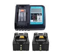 Cargador de repuesto Makita con 2 baterías de 18 V 5,0 Ah para radio Makita BMR100 BMR102 DMR100 DMR110 DMR101 DMR103B BMR104 BMR103 DMR104 DMR105 DMR106 DMR102 DMR102 DMR102 09 DMR. Radio 108 DMR107,