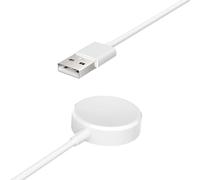Cargador de Repuesto para smartwatch KSIX Olympo, Base de Carga magnética, Conector USB-A, Cable de 60 cm, Blanco