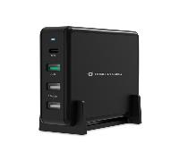 cargador de sobremesa conceptronic quick charge pd 4 puertos 3 puertos usb-a 1 puerto usb-c 65w