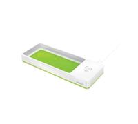 Cargador de sobremesa Leitz WOW con carga inductiva Verde y Blanco USB