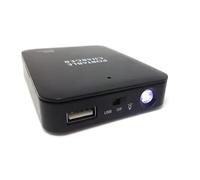Cargador de teléfono con batería externa, cargador de batería de emergencia por 4 pilas AA con puerto USB y linterna (negro, 5 piezas)