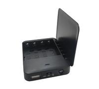 Cargador de teléfono con Pilas de Emergencia | Banco de energía Alimentado por batería USB portátil con 4 Pilas AA (Negro)