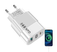 Cargador de Teléfono Conector, Bloque de Carga Teléfonos Móviles - Adaptador de Carga USB Tipo C de 2 puertos 65W para Teléfonos Móviles - Plug-in Cargador de Pared de Viaje Viajes, Viajes de Negocios