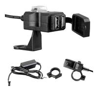 Cargador de teléfono de la motocicleta - Salida de carga rápida impermeable,Motor USB toma - para navegación, teléfono, cámara, scooter, Quad