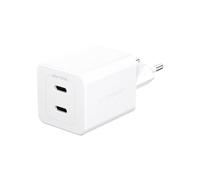 Cargador de teléfono Empower by Panzerglass - EM58685 - Cargador Turbo 45 W con 2 puertos USB-C - Enchufe UE - Plata Blanco