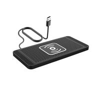 Cargador de teléfono inalámbrico para coche, almohadilla magnética de montaje de carga rápida de 15 W, cargador de teléfono para salpicadero, tapete de carga antideslizante para Android i, base de