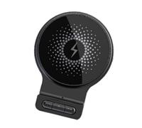 Cargador de teléfono inalámbrico para coche, soporte magnético de carga rápida de 15 W, rotación de 360 grados, soporte de cargador de coche inalámbrico de 15 W, entrada de audio AUX integrada, para