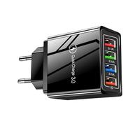 Cargador de teléfono móvil - Cargador de carga rápida, cargador de pared 4X más rápido | Adaptador USB, capacidad de carga multidispositivo, cargador de cuatro dispositivos a la vez para smartphones