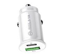 Cargador de teléfono para camión de coche, Adaptador de cargador CAR tipo C-Car, 3.1-A Connector CAR 3.1-A,y tiene un diseño portátil que no ocupa demasiado espacio en su coche.Debido a su bajo