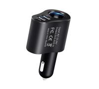 Cargador de teléfono para coche, adaptador USB, divisor de 12 V/24 V, cargador de coche rápido de 80 W para smartphones, carga simultánea para cámara de salpicadero y dispositivos, cargador de