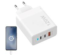 Cargador de teléfono rápido - 3,7 x 2,2 x 1,3 pulgadas PC + ABS Material ignífugo 120 W Multipuerto USB Bloque de carga rápida | Estación de carga USB con indicador luminoso, cargador C