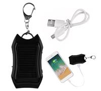 Cargador de teléfono Solar de 1500 mAh, batería Externa portátil, Llavero de Carga rápida Impermeable, Banco de energía con Linterna súper Brillante incorporada para Acampar, Supervivencia, vehículos