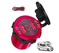 Cargador de teléfono USB para motocicleta, cargador de coche rápido, adaptador de corriente,Cargadores de batería de deportes motorizados seguros de carga rápida | Cargador USB de protección múltiple