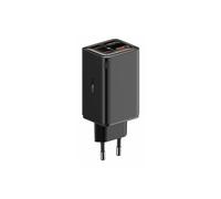 Cargador de toma 2x USB, 2x Tipo-C, 65W + Cable Tipo-C a Tipo-C - Baseus (P10162701113-00) - Negro