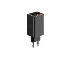 Cargador de toma 2x USB, 2x Tipo-C, 65W + Cable Tipo-C a Tipo-C - Baseus (P10162701113-00) - Negro