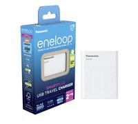 Cargador De Viaje Panasonic Eneloop BQ-CC87 Smartplus + 4 Baterías AA NiMH