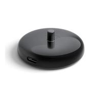 Cargador de viaje para cepillo de dientes eléctrico de repuesto delgado compatible con cepillo de dientes eléctrico Philips Sonicare HX, mini cargador portátil inductivo tipo base C (negro)