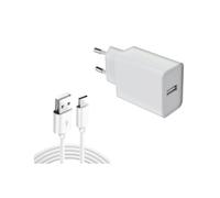 Cargador DLH 12W USB-A con cable USB-C 1 m Blanco