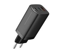 Cargador DLH DY-AI4800 65W GaN 2 Puertos USB-C y 1 USB-A para Portátil y Móvil