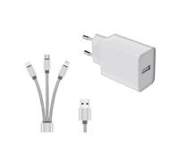 Cargador DLH DY-AU5092W Interior 12W USB-A 5V 2,4A 1,2 m Blanco