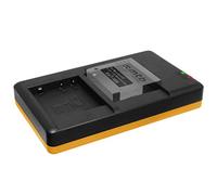 Cargador Doble (Corriente, USB) para Panasonic DMW-BLH7(E) / Lumix DC-GX800 / DMC-GF7 / DMC-GM1, GM5 / DMC-LX15 / Fuente de alimentación Incluido