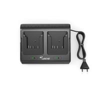 Cargador Doble de 14,4 - 18 V 6 A para baterías Bosch Professional, Repuesto para GAL18-80 y EXAL18V2-320, Compatible con Bosch GBA/Core/ProCORE 18 V, Enchufe Europeo