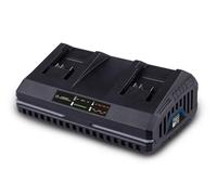 Cargador doble - SCHEPPACH - 4,5 A - SDBC4.5A - Carga simultneamente dos bateras Li-ion de la gama Scheppach 20V IXES