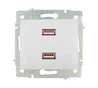 Cargador Doble USB 230V 5V 4200mA Blanco DE EMPOTRAR ERP2USB S.Europa SOLERA