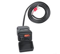 Cargador doble USB impermeable con tapa protectora | Para puertos USB-C y USB-A, compatible con smartphones y tablets, transferencia de energía rápida sobre la marcha