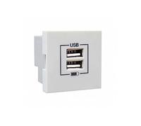 Cargador Doble USB Tipo-A Q-45 Marfil