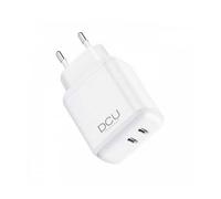 Cargador Doble USB Tipo C 20w + 20w Blanco DCU