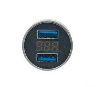 Cargador dual del coche del USB 3.1A para los vehículos de 12V 24V con la pantalla LED incorporada para mostrar el estado del voltaje de la batería