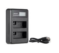 Cargador dual LCD compatible con 2 baterías Canon LP-E8, efecto memoria LC9103