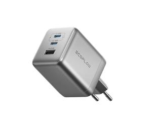 Cargador EF EcoFlow Rapid Pro 100 W, 3 Puertos, USB-C de 100 W (máx.), Cargador multidispositivo 3 en 1, GAN, Compatible con iPhone 16/15, Samsung, MacBook y Muchos más