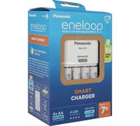 eneloop Smart. Cargador para 1 a 4 pilas AA/AAA Ni-MH con 4 pilas eneloop AA/Mignon de capacidad mejorada y 7 funciones de seguridad.