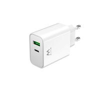 Cargador Ewent EW1325 30W USB-C y QC3.0 para Rápida Carga