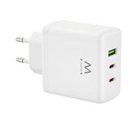 Cargador Ewent EW1333 65W 3 Puertos USB-C y USB-A GaN Fast