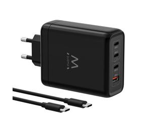 Cargador Ewent EW1337 140W GaN 4 puertos USB-C/A