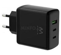 Cargador EWENT Gan 65W (2 USB-C y 1 USB-A)