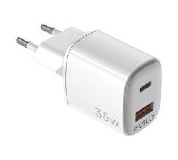 CARGADOR GAN 1USB 1USBC 35W WH UPTC1USB1USBC35